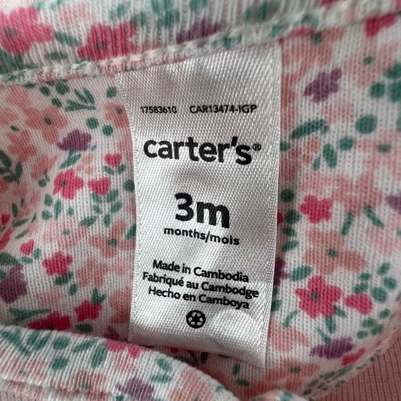 Carter’s Pink Long Sleeve Button Up Jacket Size 3 Months Girl’s - Picture 2 of 5